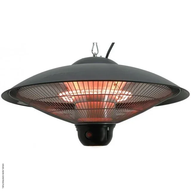 Chauffage extérieur suspendu UFO 2100W LED noir VELTRON - Terrasse et jardin