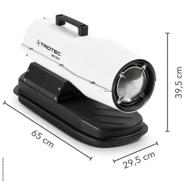 Chauffage fioul IDE 20 D TROTEC - Canon à air chaud 20kW professionnel