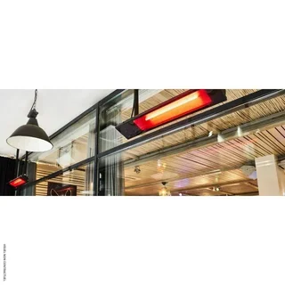 Aquecedor infravermelho 3kW vitrocerâmico preto Frico Relax Glass terraço