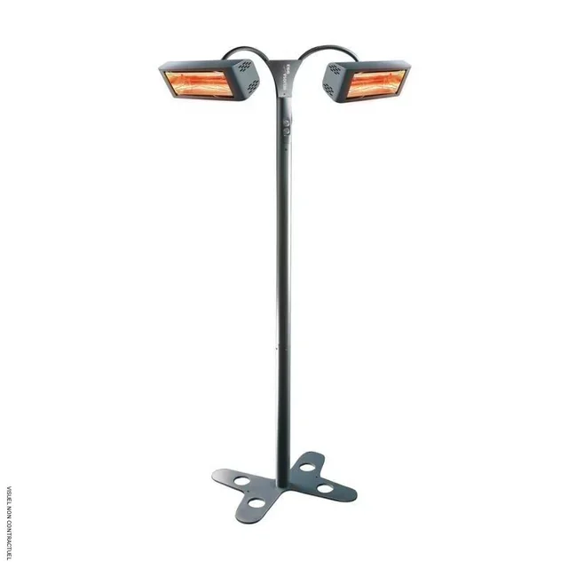 Chauffage infrarouge fer forgé HELIOSA 993 3000W sur pied terrasse extérieur