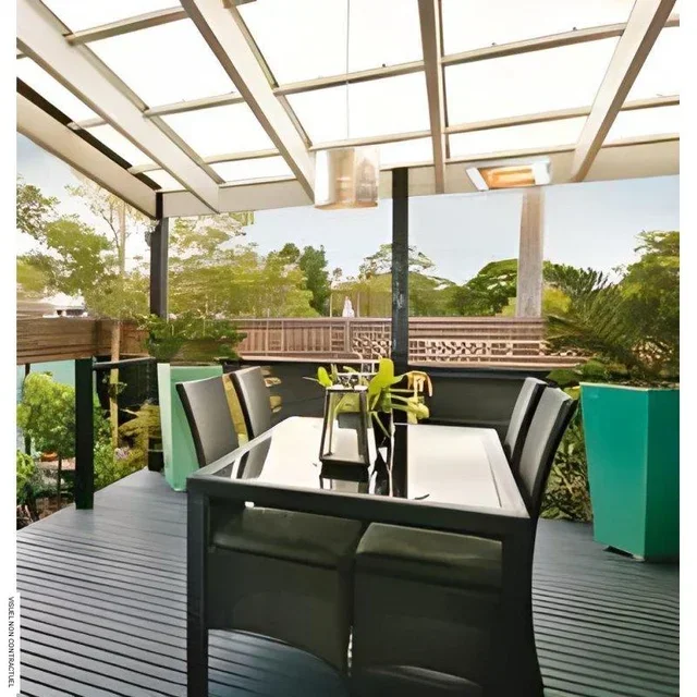 Chauffage infrarouge Heliosa 77 2000W blanc télécommande - intérieur extérieur