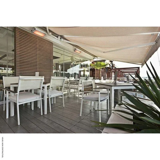 Infrarot-Heizstrahler HELIOSA 9.1 Glas Whitescreen 20-25m² Restaurant Terrasse Außenheizung