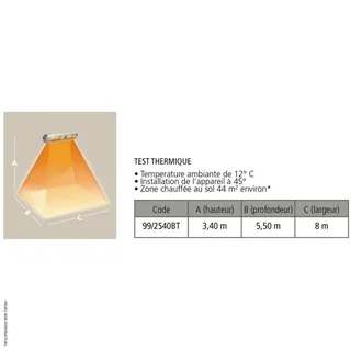 Calentador infrarrojo HELIOSA 99.2 Bluetooth Star Progetti terraza exterior