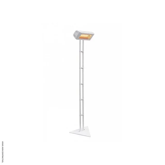 Chauffage infrarouge HELIOSA 991 sur pied blanc - terrasse et intérieur