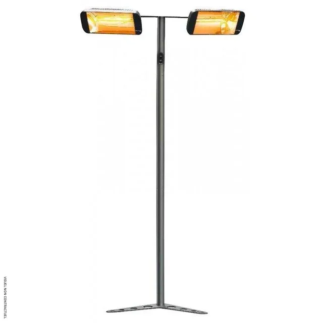 Chauffage infrarouge mobile VARMA TOWER 2xHeliosa Star Progetti sur pied fer forgé extérieur intérieur IPX5 économie énergie