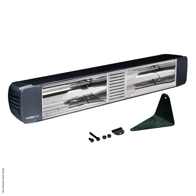 Aquecedor infravermelho de parede preto VARMA 305 1500W - Star Progetti