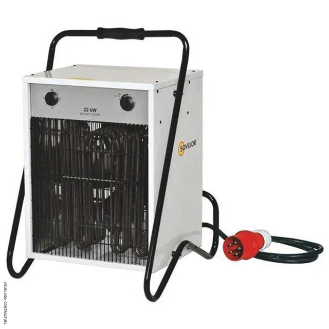 Aérotherme électrique mobile Sovelor B22C 380V triphasé - chauffage portable professionnel