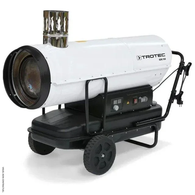 Chauffage mobile fioul IDE 50 Trotec sur chariot - air chaud indirect
