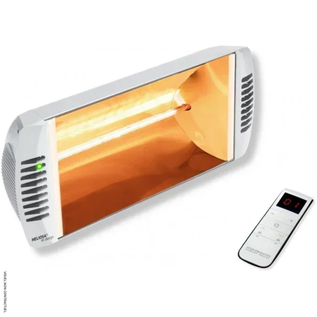 Infrarot-Strahler 2000W HELIOSA HD weiß schwenkbar mit Fernbedienung Star Progetti