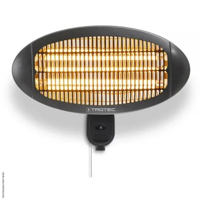 Aquecedor radiante infravermelho Trotec IR 2000 S 2000W IP34 exterior terraço