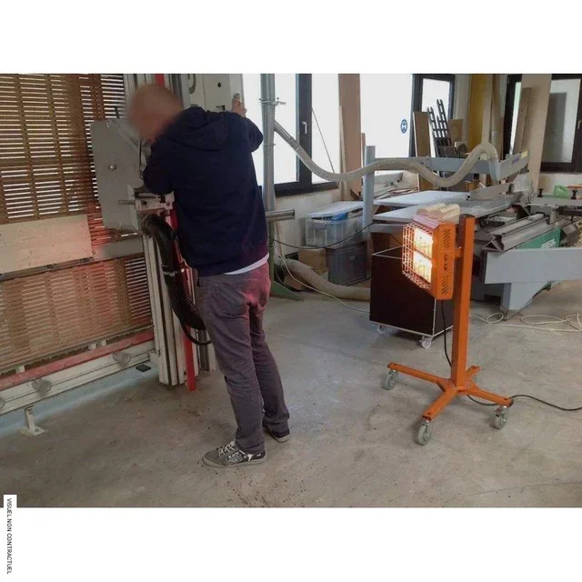 Chauffage radiant mobile REH 3000 M 3000W SPLUS infrarouge intérieur extérieur