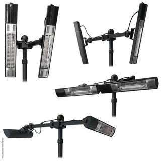 Chauffage radiant sur pied 2 lampes orientables REH 3000 TLC.2 SPLUS terrasse