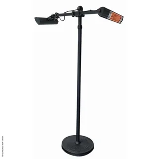 Chauffage radiant sur pied 2 lampes orientables REH 3000 TLC.2 SPLUS terrasse