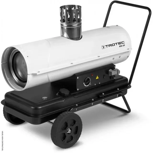Chauffage soufflant fioul mobile IDE 20 TROTEC sur roues - atelier chantier