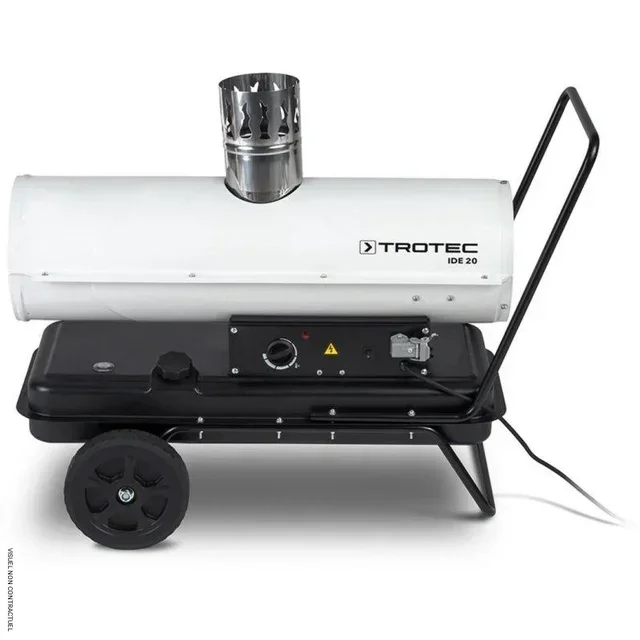 Chauffage soufflant fioul mobile IDE 20 TROTEC sur roues - atelier chantier