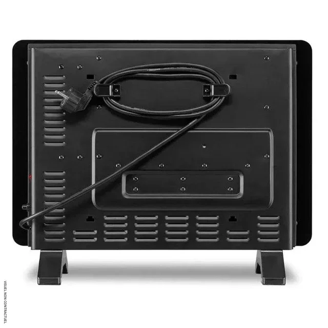 Aquecedor de ventoinha TROTEC TFC 220 E 2200W design vidro preto