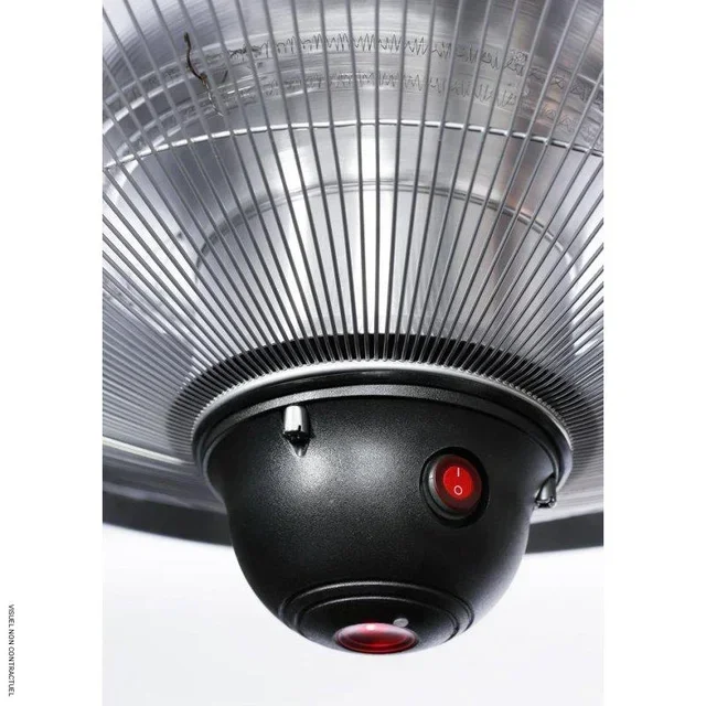 Aquecedor suspenso UFO para terraço 2100W LED VELTRON prata aquecimento exterior