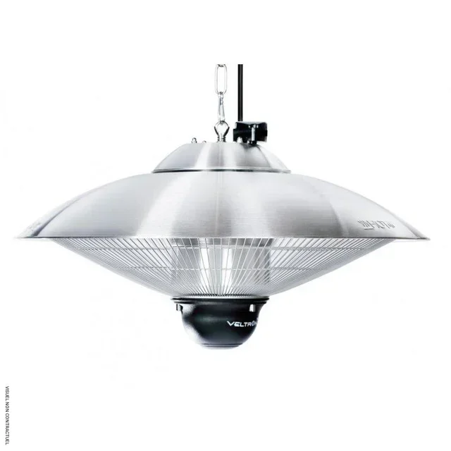Chauffage suspendu UFO 2100W LED VELTRON terrasse argent