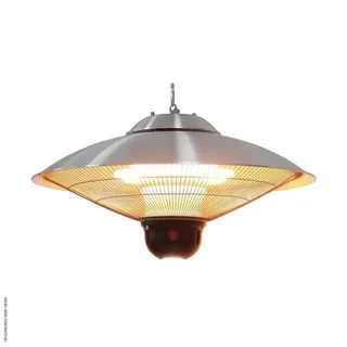 Aquecedor suspenso UFO para terraço 2100W LED VELTRON prata aquecimento exterior