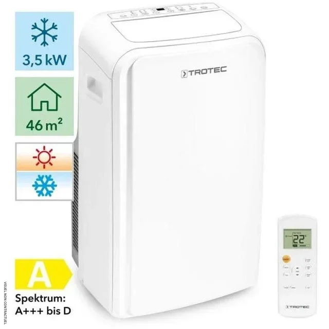 Climatiseur mobile 4en1 PAC 3500 SH 46m² Trotec - refroidissement chauffage déshumidification
