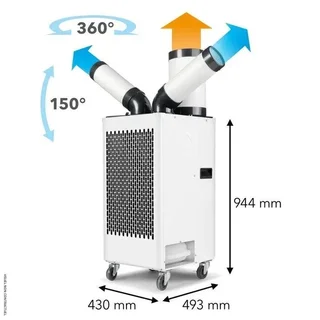 Climatiseur mobile Trotec PT 3500 SP 3,5kW bicanal professionnel