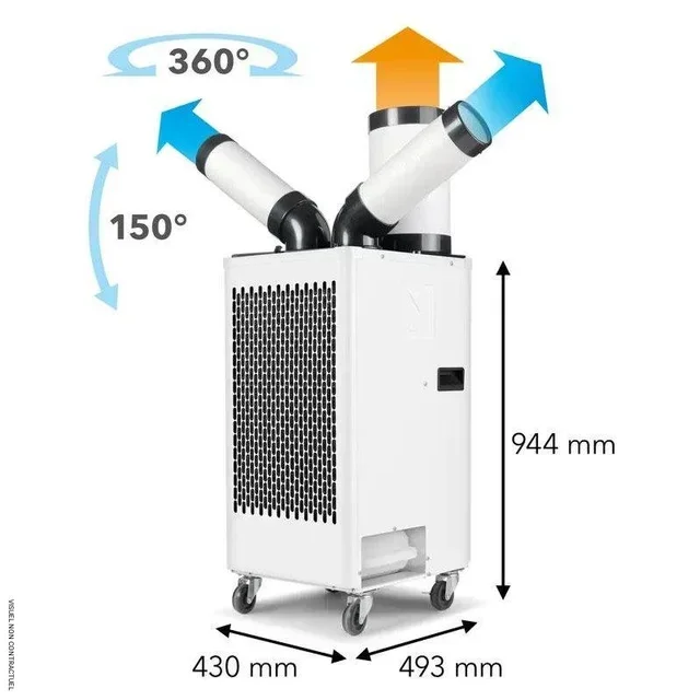 Climatiseur mobile Trotec PT 3500 SP 3,5kW bicanal professionnel