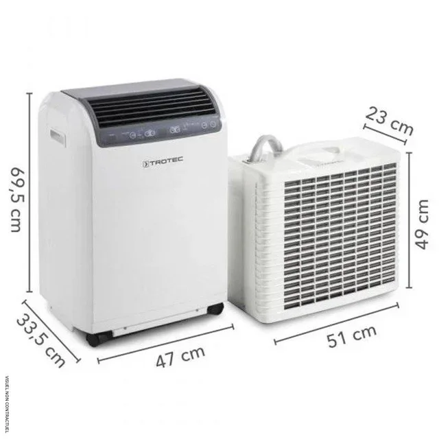 Climatiseur mobile split TROTEC PAC 4600 4,3kW monophasé
