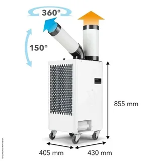 Climatiseur mobile Trotec Spotcool PT 2700 SP 2,7 kW pour refroidissement localisé