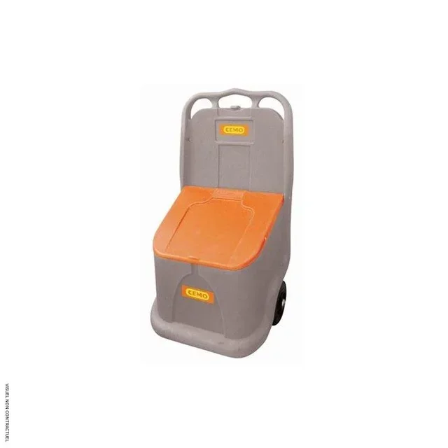 Coffre mobile 75L sel sable CEMO - Stockage vrac étanche extérieur