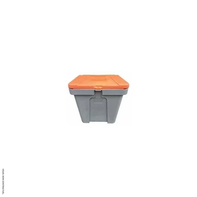 Coffre stockage sel 110L polyéthylène CEMO - bac à sel professionnel