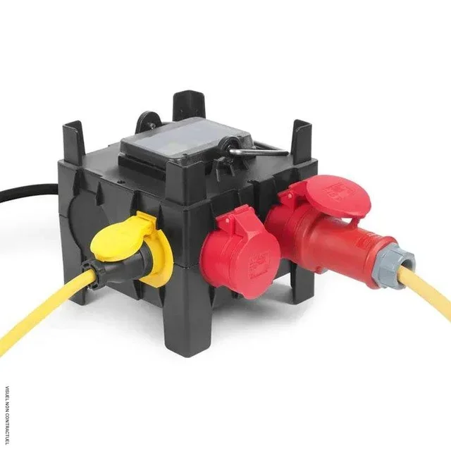 Coffret chantier mobile PV16 2xCEE 4xPC Sovelor IP44 empilable