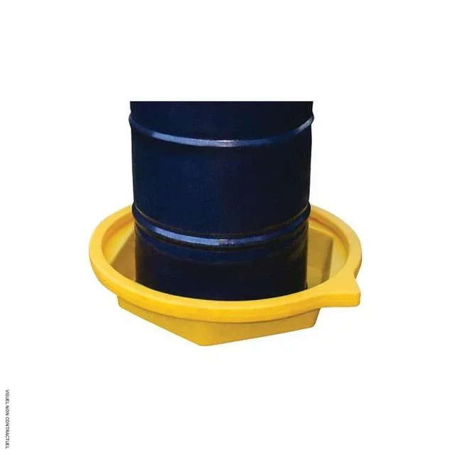 Collecteur PE 54L CEMO pour fût 200L - récupération huile et lubrifiant