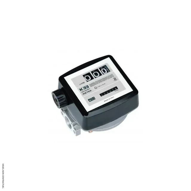 Compteur mécanique 3 chiffres CEMATEX CEMO avec kit brides - débit 20-120 L/min