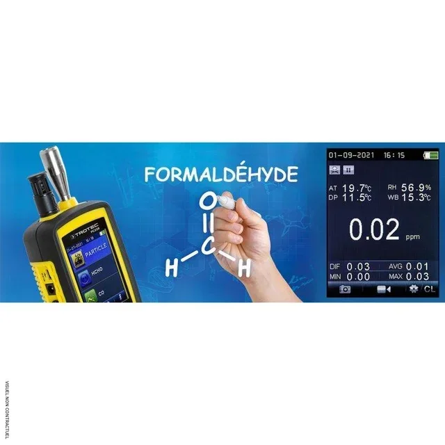 Contatore Particelle Trotec PC220 PM2.5 PM10 HCHO CO Calibrato Misuratore Qualità Aria
