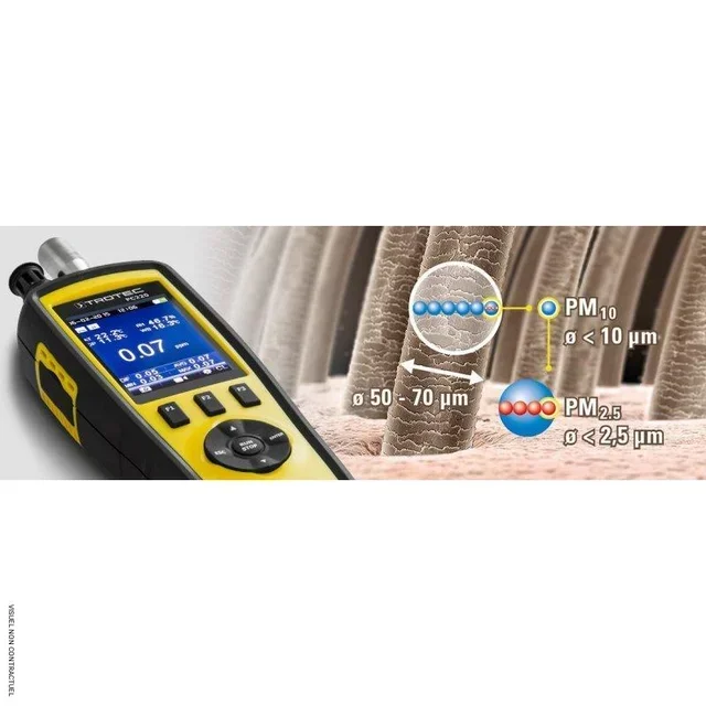 Contador de partículas Trotec PC220 6 canales - Medidor calidad aire PM2.5 PM10 HCHO CO