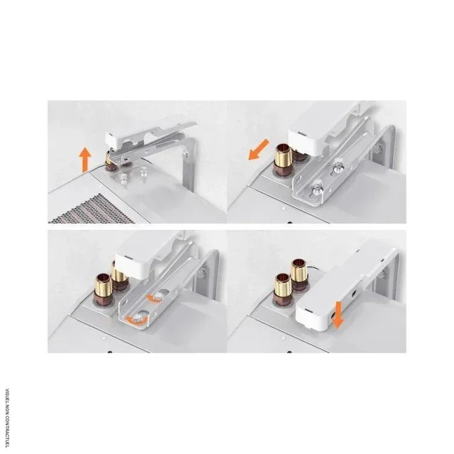 Console fixation équerres rideau air chaud WING 150/200cm VTS