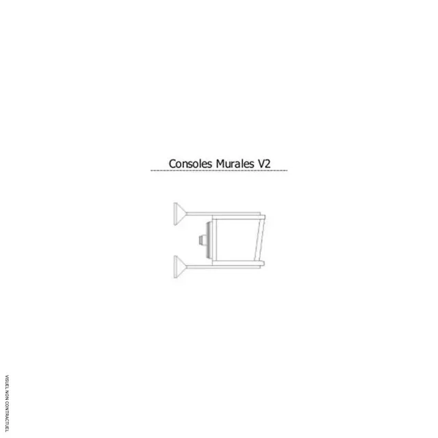 Paire consoles murales VH-Horizon V2 support équipement design moderne