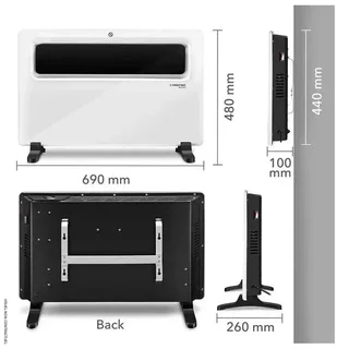 Aquecedor Convetor Elétrico Trotec TCH 1510 E 1500W Branco – Aquecimento Silencioso Termostato Programável