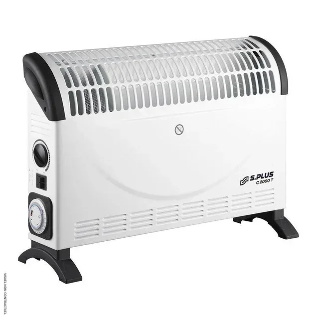 Convecteur électrique 2000W C 2000 T SPLUS - Chauffage industriel portable avec thermostat et minuteur