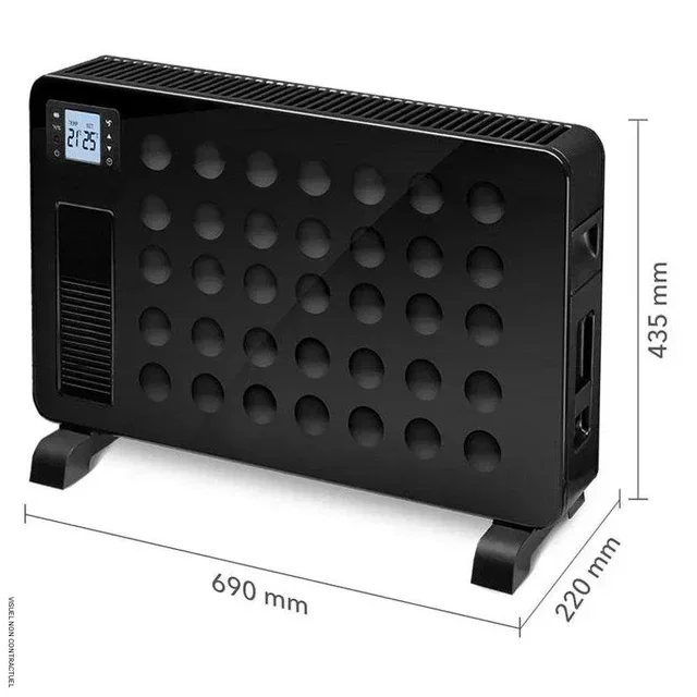 Convecteur électrique 2300W noir TCH 2311 E Trotec avec thermostat et télécommande