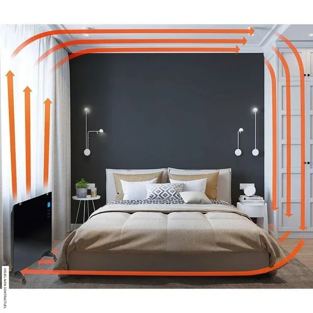 Convetor elétrico design vidro preto 2000W TCH 2011 E TROTEC