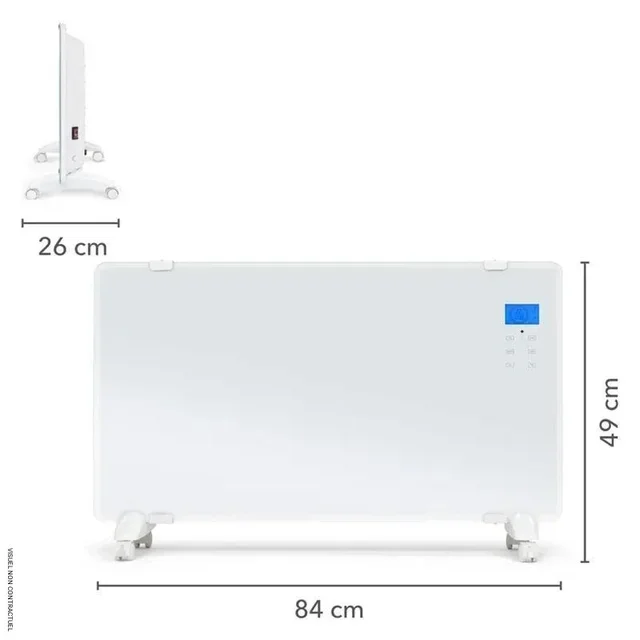 Aquecedor elétrico design vidro branco 2000W Trotec TCH 2010 E