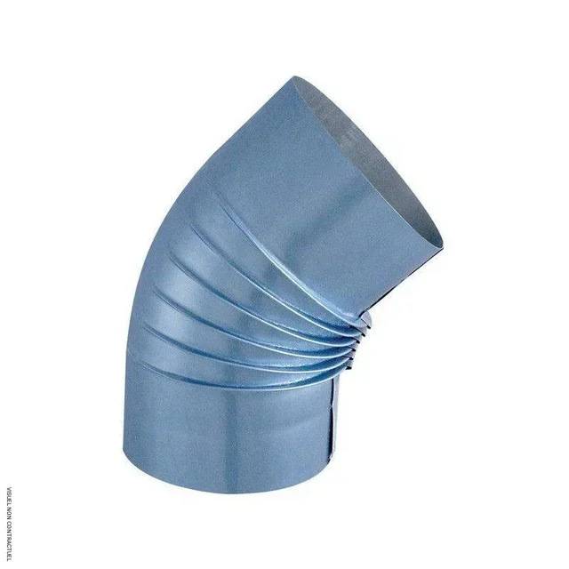 Coude 45° Aluminié Ø125 AIRGAMMA pour aérotherme fioul H/C30F