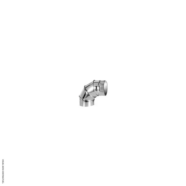 Coude 90° Ø180mm Aluminium Simple Paroi Gaz SOVELOR
