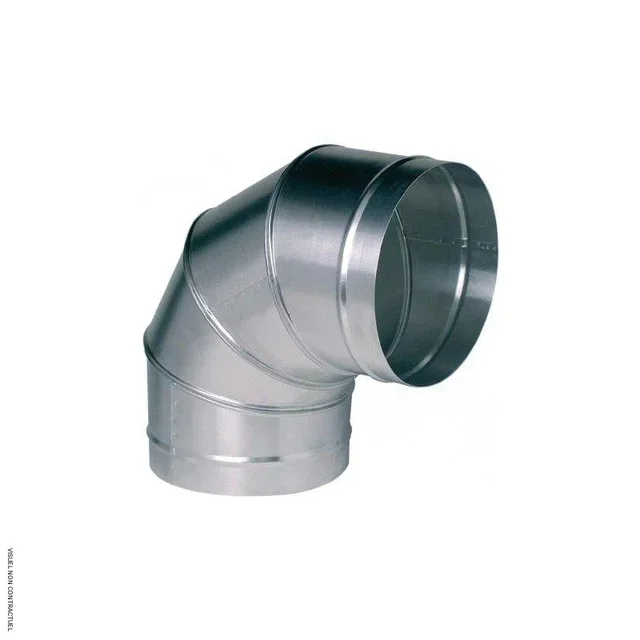 90° Bogen Ø 450 mm verzinkter Stahl SOVELOR-DANTHERM - Lüftungsanschluss