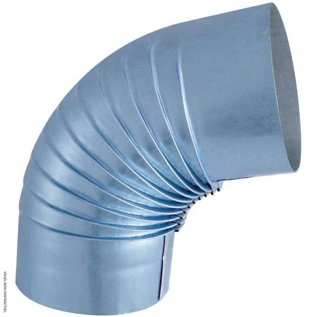 Coude 90° Aluminié Ø125 H/C30F - Fumisterie Aérotherme Fioul AIRGAMMA