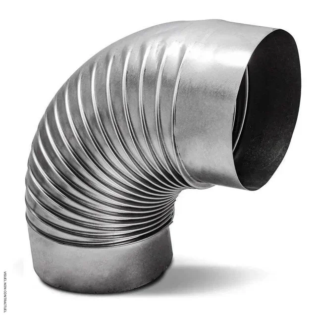 Coude 90° évacuation gaz Ø120mm Trotec pour générateur fioul