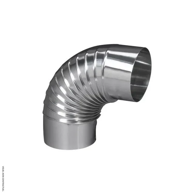 Coude aluminium 90° Ø80 mm pour aérothermes gaz SPLUS