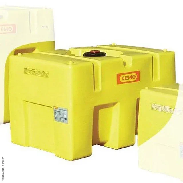 Cuve PE rectangulaire 450L eau CEMO - transport liquides rotomoulée
