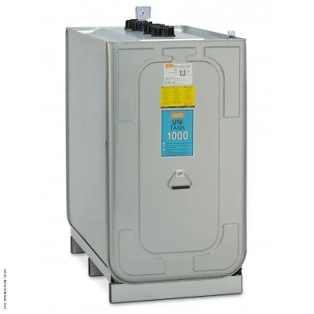 Cuve UNI 1000L double paroi PEHD CEMO pour stockage gasoil fioul GNR